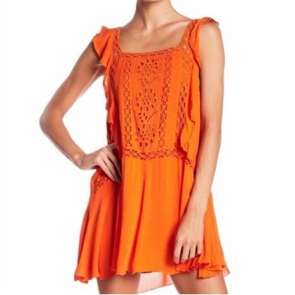 Free People FP One Free Priscilla Dress in coral -  xs/small ($128) - Picture 2 of 10
